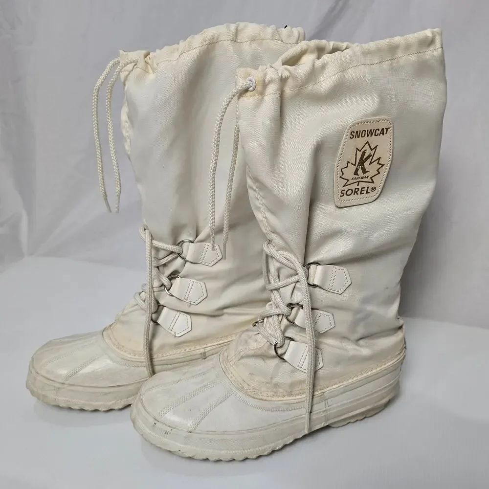 Vintage Sorel Kaufman Snowcat Canada Boots Women 6 Insulated Winter Gorpcore Ski